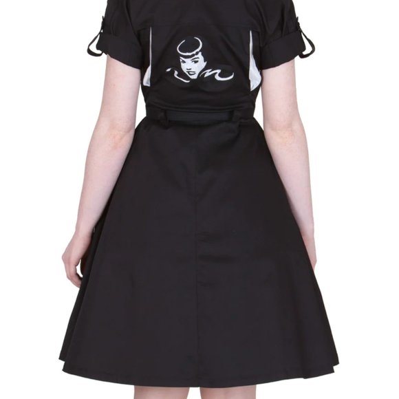 Tatyana pin up dress, size 4xl, lightly loved, button down front and sleeve - Picture 3 of 8